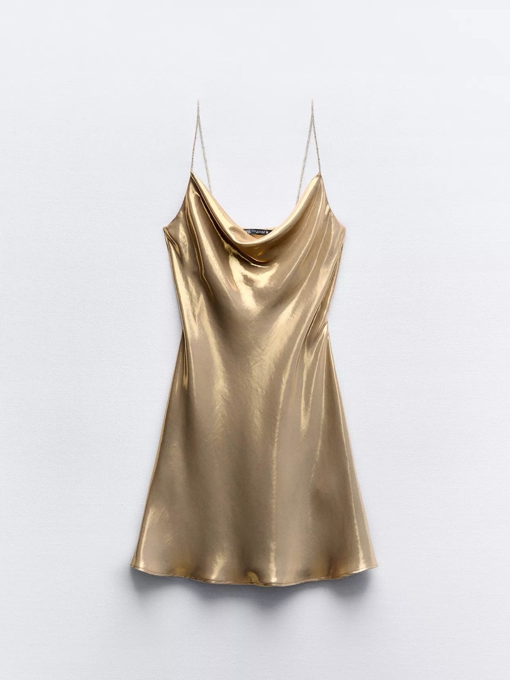 RHINESTONE STRAP FOIL MINI
DRESS Zara